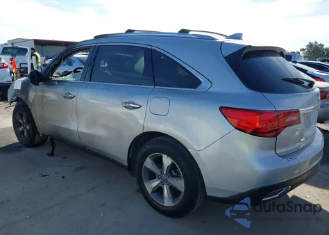 2014 Acura Mdx z USA, uszkodzony, nr VIN 5FRYD3H25EB008648